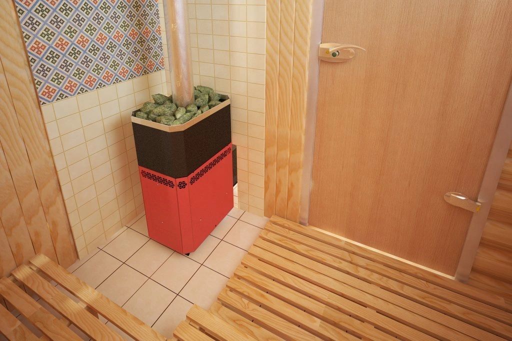 Печь для бани с открытой каменкой  Русь-18 Л Профи - Теплодар