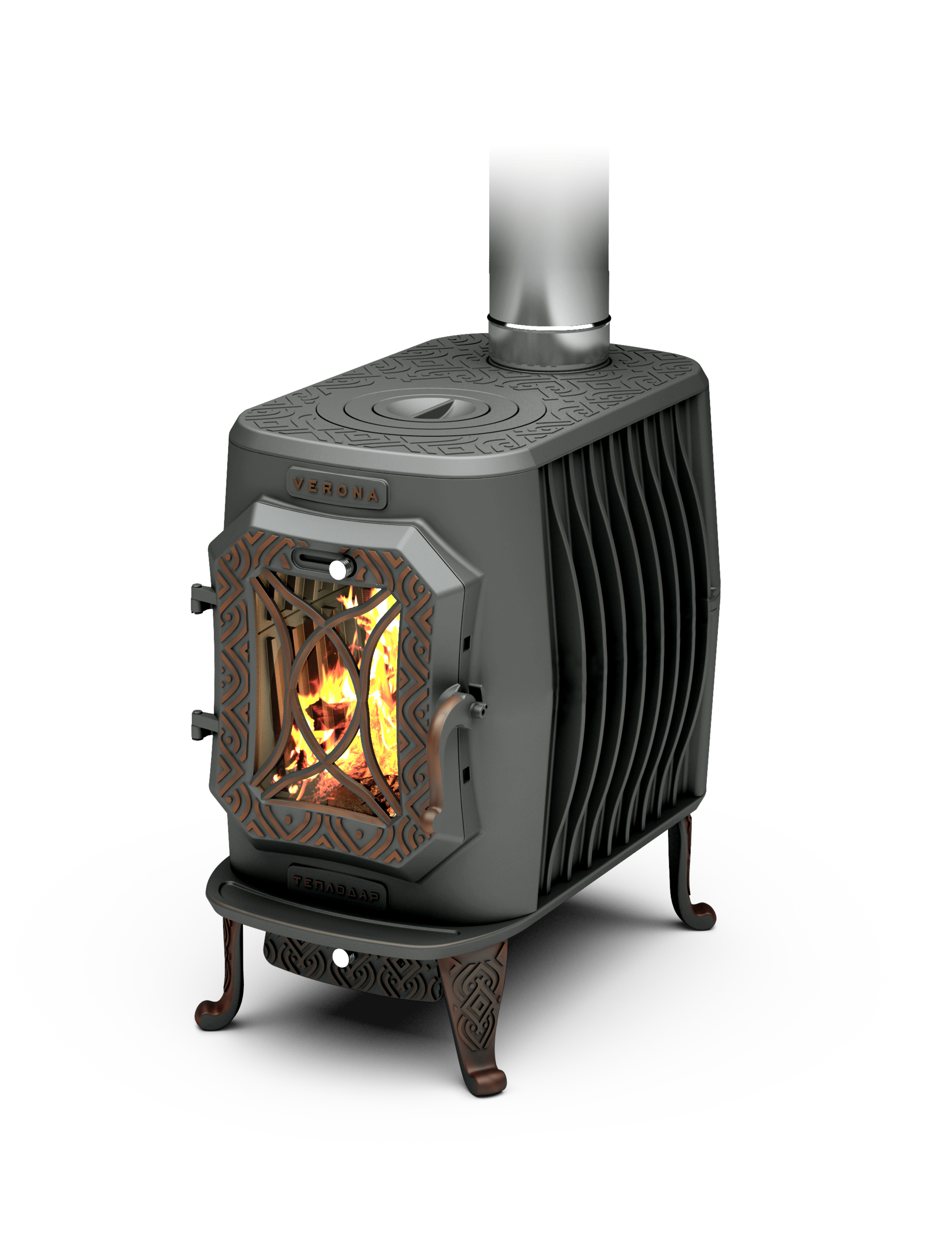 Отопительная печь Verona 200 Bronze - Теплодар
